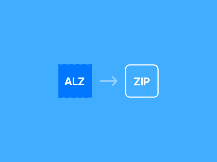 Alz Api ALZ를 ZIP로 - 표준 ZIP 형식으로 변환