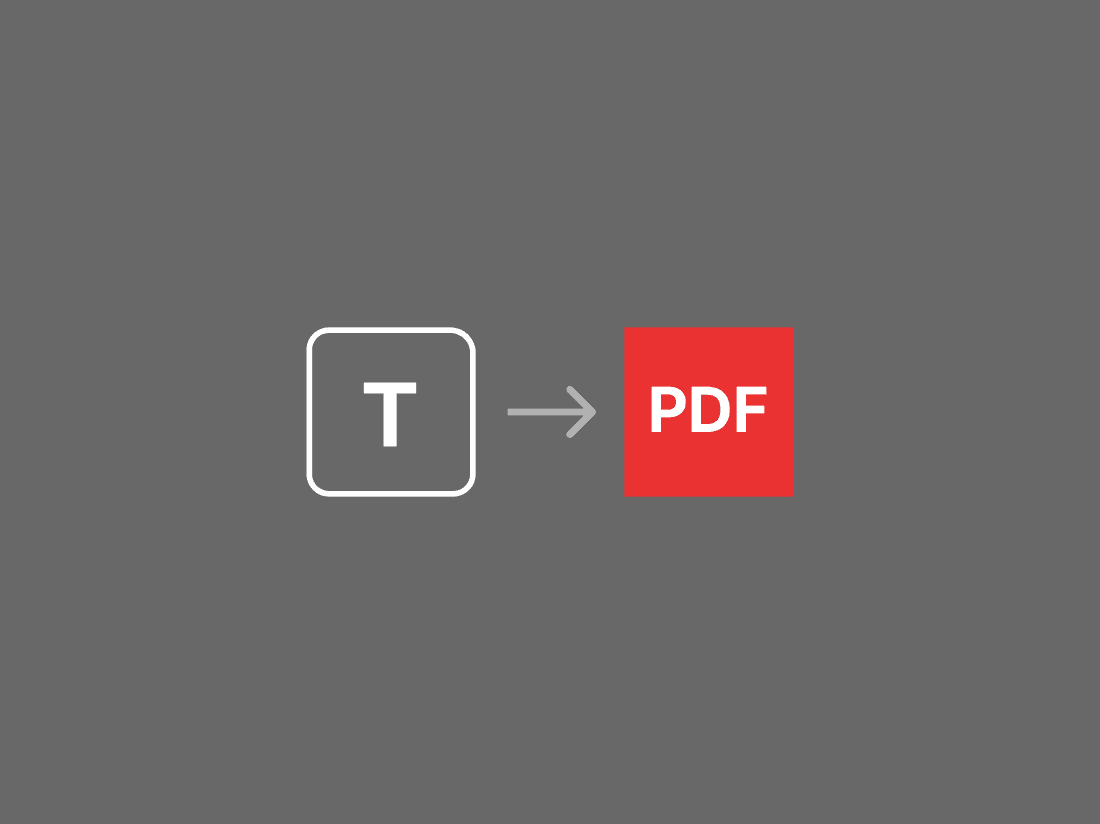 TXT를 PDF로